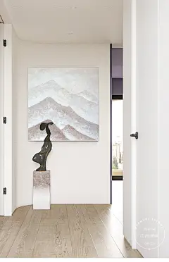 原创手绘油画侘寂风装饰画客厅现代简约纯手工画肌理画玄关抽象画-tmall.com天猫