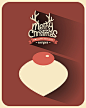 Minimal Christmas Backgrounds : Retro Vintage Minimal Long Shadow Merry Christmas Background with Typography