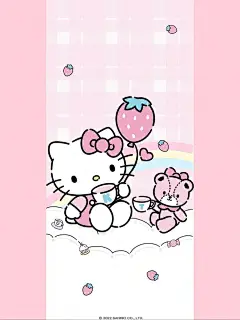 Hello Kitty与小熊手机壁纸141_2_Cynthia草莓_来自小红书网页版