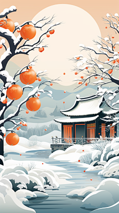 静静998采集到冬至大雪海报