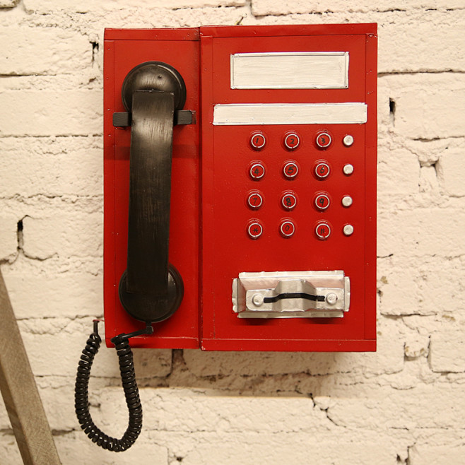 英国伦敦复古电话机摆件 欧式装饰品家居壁...