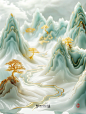 AI绘画| 山青水秀 玉雕山水的华丽篇章 咒语 - 小红书