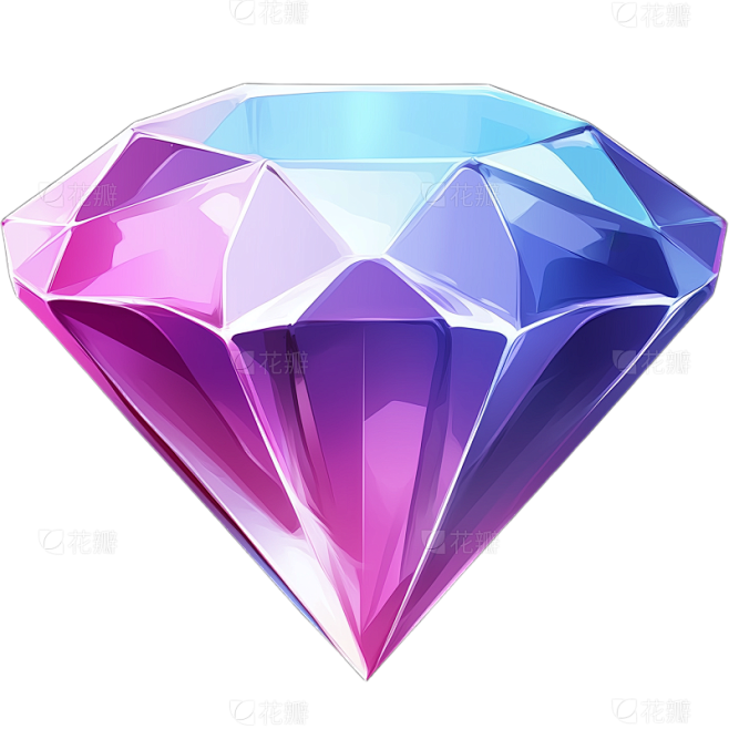 珠宝系列厚涂风彩色钻石元素