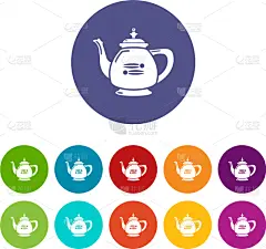 彩色图片,餐馆,计算机图标,壶,塑胶,热,电,家庭生活,布置,准备