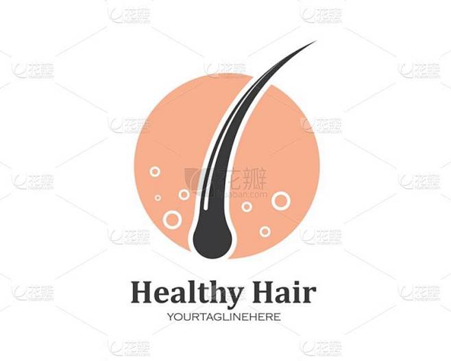 头发根图标矢量插图设计