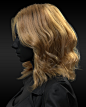 Female wavy lob hair, Manlin Sun : Realistic hair grooming study. Hair grooming done in xgen and rendered in Arnold.