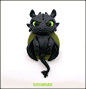 Fantasy - Toothless Dragon - Polymer Clay Charm #3 by buzhandmade.deviantart.com on @deviantART