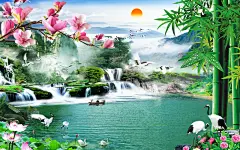 竹子长寿电视墙背景高清素材 中国风 中式 中式背景 墙画 壁挂 壁纸 室内 玄关 电视墙 装修墙纸 豪华 背景 设计图片 免费下载