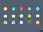 Colorful Flat Icons APP元素 矢量素材 图标设计 sketch_UI设计_Icon图标