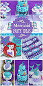 Check out these amazing ideas for a Mermaid girl birthday party!  See more party ideas at CatchMyParty.com!