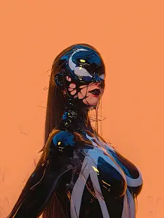 宠粉壁纸 _ 无水印女毒液手机壁纸·橙_1_AIGC _ OLD-K康师傅_来自小红书网页版