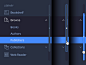 Dark Scroller ux education navigation blue interface ui scroller dark