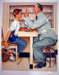 诺曼 罗克韦尔（英文名：Norman rockwell）出生于1894年于1978年去世，他是20世纪美国知名的作家，画家还是插画家。