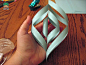 3D小雪花手工制作 简单的3D雪花剪纸图解