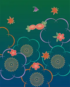 中国风中式古风花卉纹理花朵电视墙背景PSD分层源文件 (241)