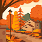 Flat illustration for autumn celebration