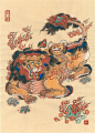 狻猊 suān ní 最初指的就是狮子，后来被传龙生九子之一，其形象常常出现在佛教法座、铜镜、香炉和脊兽上。