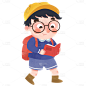 手绘-小学生开学季人物插画10