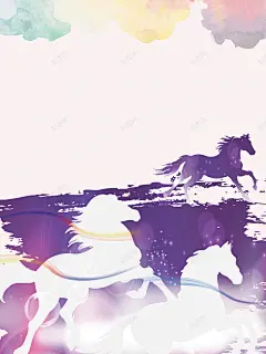 水彩简约骏马企业文化海报背景 校园 简约 精神口号 背景 设计图片 免费下载 页面网页 平面电商 创意素材