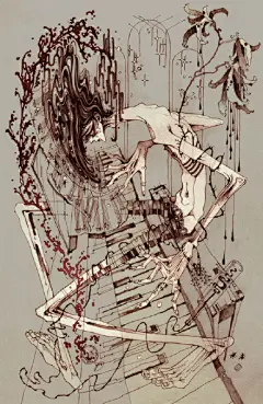 美国纽约插画艺术家 Jinyoung Shin 哥特式骨感插画作品 （转）
