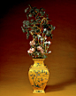 双耳活环金瓶松树花卉瓶景，清乾隆，造办处造，寓意“岁岁平安”
收录于2月前