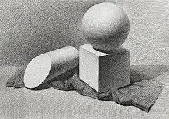 石膏几何形体组合训练