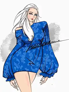 服装设计手绘图 效果图 模特插画 人体比例 漫画动漫人物风格线稿 灵感 个性穿搭 素材 原创