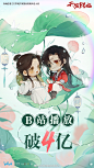 #天官赐福动画#第一季累计播放量破4亿，感谢大家的支持。关注并转发本条微博，我们将在8月5日抽取10位小伙伴，每人送上一份【《天官赐福》动画礼盒+天官赐福动画主题书签「一花一剑」「红绝」随机款】，抽取1位小伙伴送上【极乐雅宴】Q版手办一对。#天官赐福#百无禁忌 #天官赐福动画日语版#每周三12:0 ​​​​...展开全文c