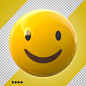 PSD emoji on facebook 3d render