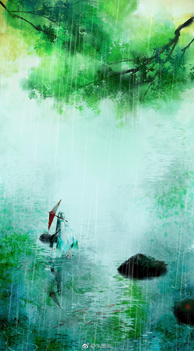 古风手绘插画  朱墨琅/绘