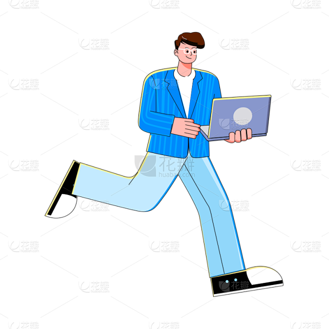 卡通感教育培训男人元素贴纸
