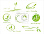 leaves, plant, icons , nature, Eco friendly business logo #yestone# #邑石网# #苗 / 草 / 叶 / 果#