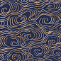 日式金箔靛蓝波浪花纹图案纹理高清JPG背景 PS包装设计素材 (3)
