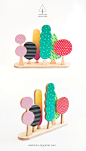 Miniature Woodland - Wooden Trees - Sketch.inc: 
