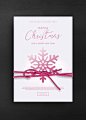 粉色雪花 圣诞元素 圣诞狂欢 圣诞节主题海报设计PSD