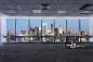 look through a window in beijing cbd_创意图片