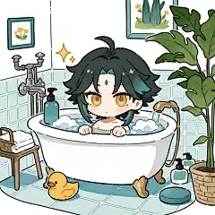 速存！！！原神的洗澡可爱表情包☺️ - 小红书