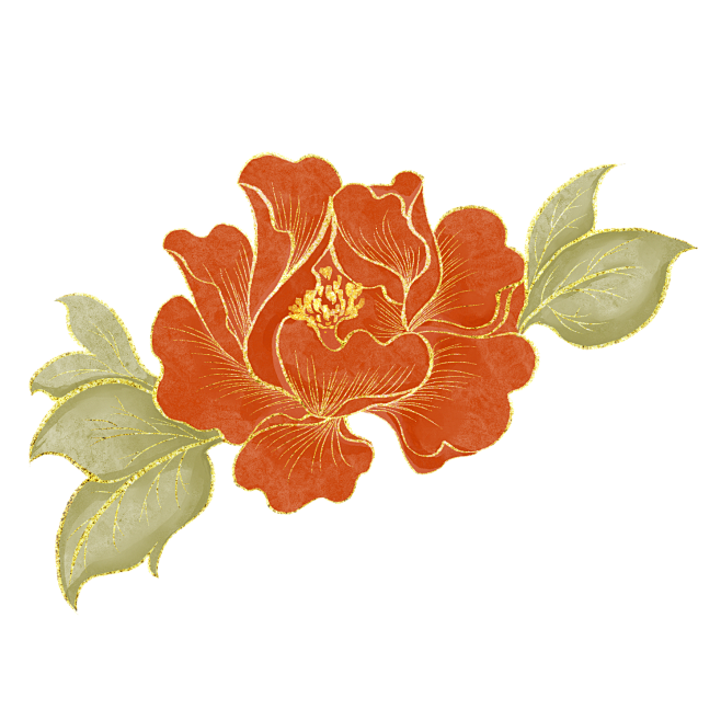 插画牡丹花元素素材 (57)