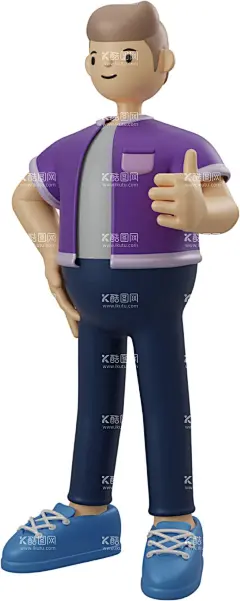 点赞鼓励的男孩  - 源文件下载【酷图网】卡通,趣味,男性,男人,人偶,玩具,图标,海报,元素,