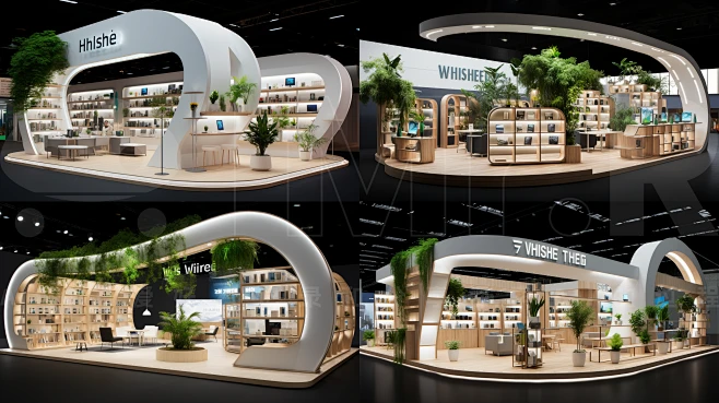 展台设计 Exhibition booth Exhibition Design Stand 3D 3ds max ai midjourney ...