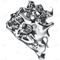 手绘透明水银液体元素