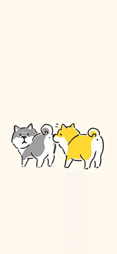 可爱的柴犬简笔画，做手机壁纸再好不过了