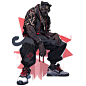 坐着耍酷的嘻哈黑豹bro | 动物插画