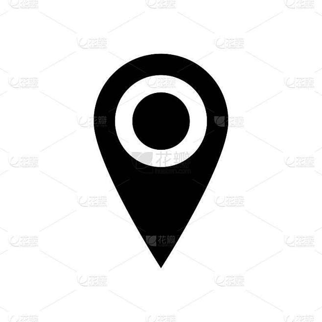 销图标矢量。位置图标。地图指针图标