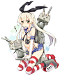 anthropomorphization breasts kancolle loli nipples orda pantsu shimakaze_(kancolle) thighhighs torn_clothes