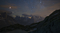 General 2560x1440 landscape mountains moonlight starry night sunset nature snowy mountain sky