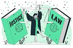 法律系毕业生插画矢量图设计素材