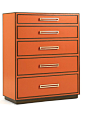 Designer Orange Aria Chest of Drawers, sharing luxury designer home decor inspirations and ideas for beautiful living rooms, dinning rooms, bedrooms & bathrooms inc furniture, chandeliers, table lamps, mirrors, art, vases, trays, pillows & accesso