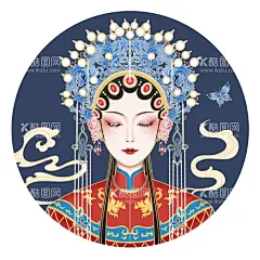 国潮手绘京剧人物  - 源文件下载【酷图网】京剧,京剧人物,手绘京剧人物,国画京剧人物,中国风,中国风展板,中国风背景,国潮,国潮背景,