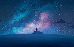 宇宙 星空 云 一个人 心愿 愿望 3440x1440动漫壁纸